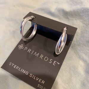 Primrose Sterling Silver Hoop Earrings
